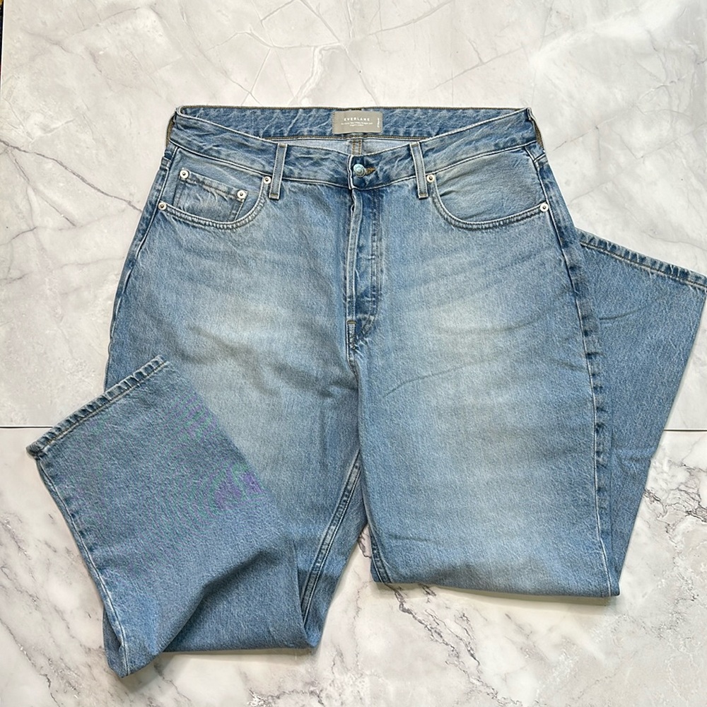 Everlane Light Blue Straight Leg Jeans - Picture 3 of 6